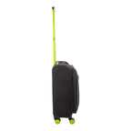 Lieblingstasche Lightstyler Cabin Spinner S in black with vibrant lime green telescopic handle and wheels