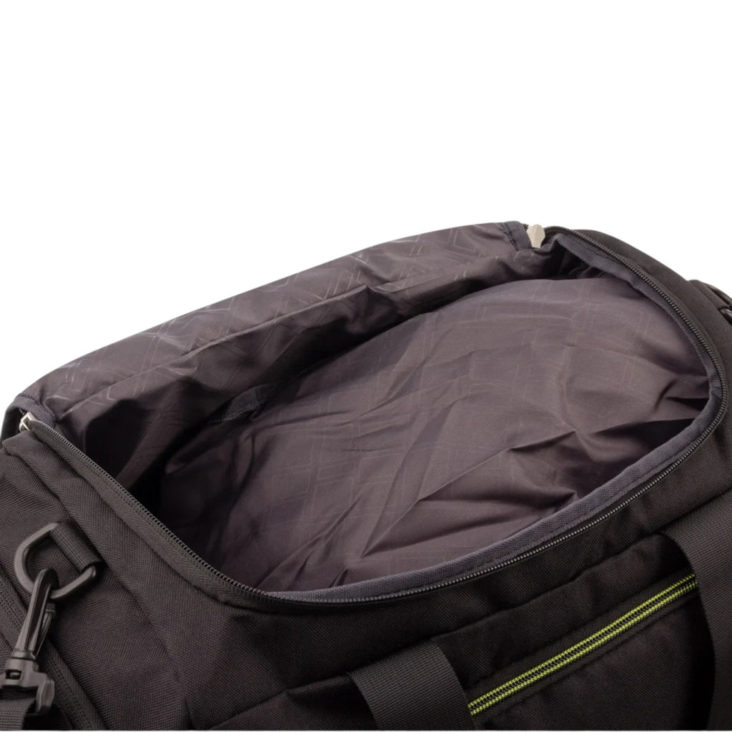 Lieblingstasche Lightstyler Duffle L in black with a spacious interior compartment and patterned lining