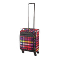 Lieblingstasche Lightstyler cabin spinner suitcase in a vibrant multicolored plaid pattern with black trim