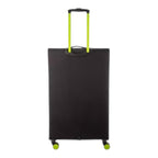 Lieblingstasche Lightstyler Spinner L large black suitcase with vibrant lime green telescopic handle and wheels