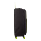 Lieblingstasche Lightstyler Spinner L suitcase in black with vibrant lime green handle and wheel accents