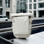 Lieblingstasche Lisbon small rolltop backpack in beige with laptop compartment and anti-theft pocket for travel