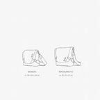Lieblingstasche Matsumoto messenger bag line drawing showing dimensions and side profile