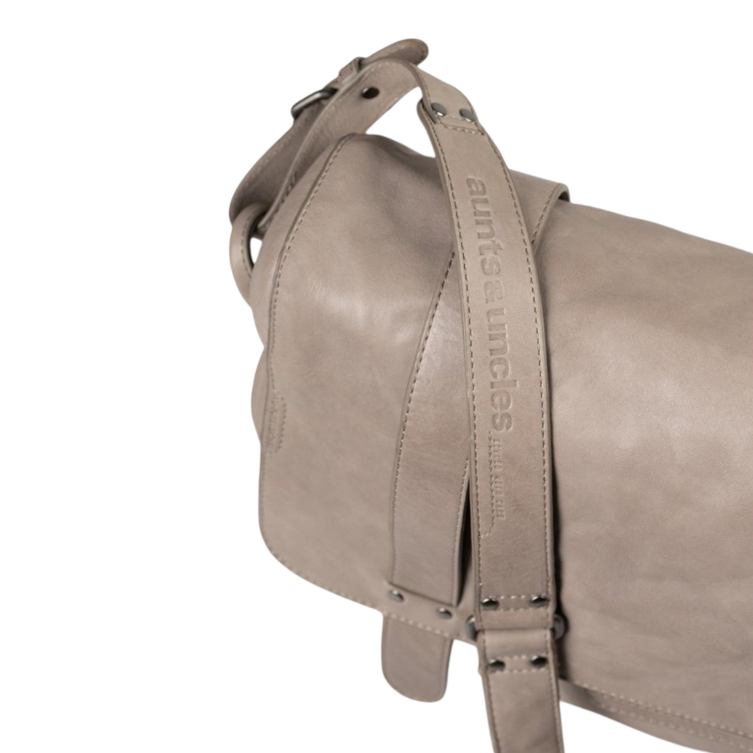 Lieblingstasche Miss Applepie taupe leather shoulder bag with embossed strap detail