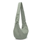 Lieblingstasche Moon Bag Ruffle Large in light sage green made from recycled fishing nets with adjustable strap