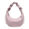 Lieblingstasche Moon Bag Ruffle Large in dusty pink with a gathered scrunchie-style shoulder strap