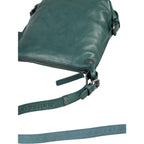 Lieblingstasche Mrs. Chocolate Cookie dark green leather crossbody bag with adjustable strap and zipper detail