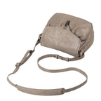 Lieblingstasche Mrs. Coconut Cake taupe leather crossbody bag with a flap closure and adjustable shoulder strap.