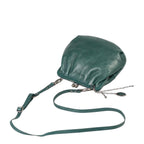 Lieblingstasche Mrs. Fortune Cookie dark green leather crossbody bag with a vintage-style kiss-lock clasp