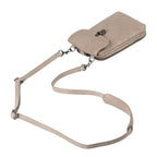 Lieblingstasche Mrs. Lemon Twist beige leather crossbody phone bag with a flap closure and adjustable strap