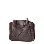 Lieblingstasche Mrs. Pavlova dark brown leather handbag with dual shoulder straps and a structured silhouette.