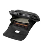 Lieblingstasche Mrs. Whoopie Pie black leather wallet with a vintage-style kiss-lock clasp and interior card slots.