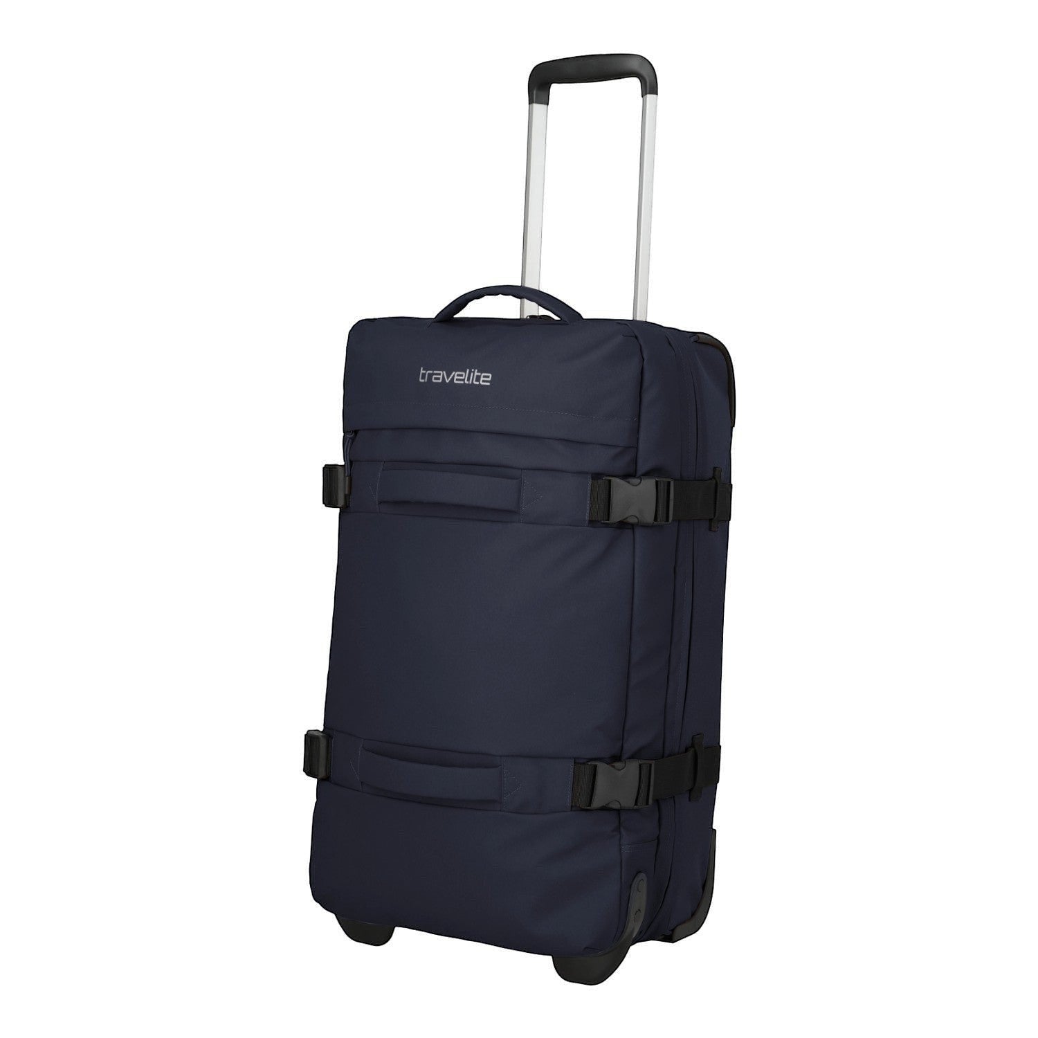 Lieblingstasche navy blue BOLONIA M rolling travel bag with telescopic handle and compression straps.