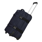 Lieblingstasche navy blue BOLONIA S rolling travel bag with telescopic handle and buckle straps.