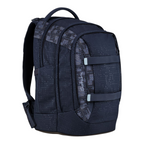 Lieblingstasche dark navy school backpack with a subtle circuit board pattern and adjustable straps