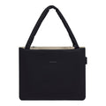 Lieblingstasche Norva 2in1 shopper bag in black with beige interior and padded shoulder straps