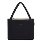 Lieblingstasche Norva 2in1 shopper bag in black with beige interior and padded shoulder straps