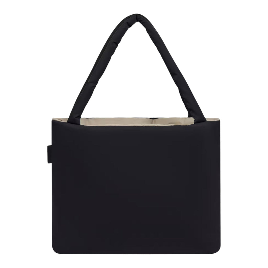 Lieblingstasche Norva 2in1 shopper bag in black with a beige interior and padded shoulder straps