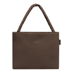 Lieblingstasche Norva 2in1 shopper bag in dark brown with a padded shoulder strap and minimalist design