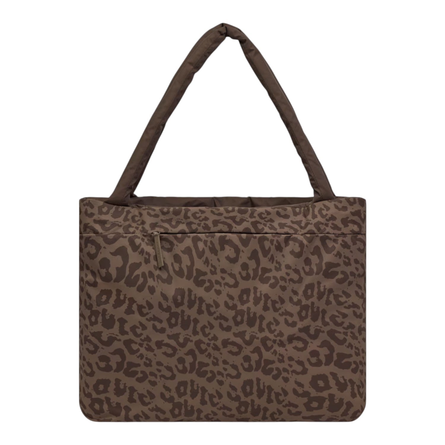 Lieblingstasche Norva 2in1 shopper bag in brown leopard print with a padded shoulder strap and front zip pocket