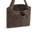 Lieblingstasche Norva 2in1 shopper bag in brown leopard print with a front zip pocket and comfortable shoulder straps