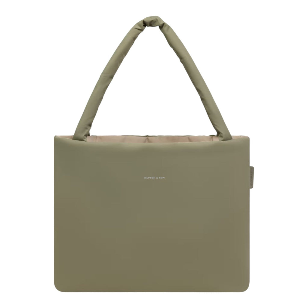 Lieblingstasche Norva 2in1 shopper bag in olive green with a padded handle and minimalist design