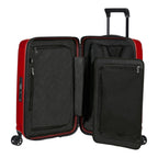 Lieblingstasche NUON Spinner 55/20 Exp red hardshell carry-on suitcase with open interior and mesh divider