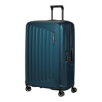 Lieblingstasche NUON Spinner 75/28 Exp suitcase in dark teal with a hard shell, telescopic handle, and 4 wheels.