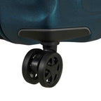 Lieblingstasche NUON Spinner 69/25 Exp suitcase showing a close-up of the durable black double spinner wheel