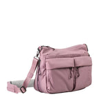 Lieblingstasche Omono RE lite dusty pink crossbody bag with two front pockets and adjustable shoulder strap
