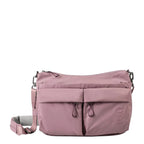 Lieblingstasche Omono RE lite mauve crossbody bag with two front pockets and adjustable shoulder strap