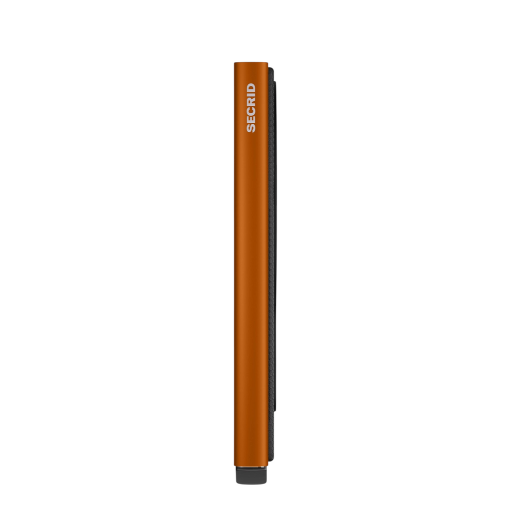 Lieblingstasche Secrid orange MagSafe card protector wallet viewed from the side