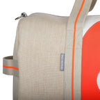 Lieblingstasche Pirat bag made from recycled beige and orange sailcloth with reinforced canvas straps