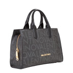 Lieblingstasche Pretty Bag Regina Re black monogram tote bag with gold hardware and top handles.