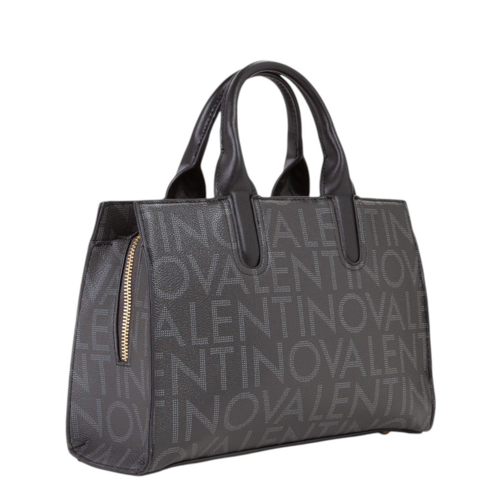 Lieblingstasche Pretty Bag Regina Re black tote bag with all-over logo print and top handles.
