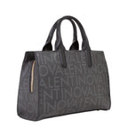 Lieblingstasche Pretty Bag Regina Re black tote bag with all-over logo print and top handles.