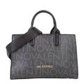 Lieblingstasche Pretty Bag Regina Re black tote bag with all-over logo print and gold hardware.