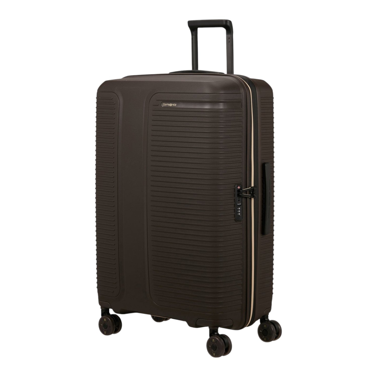 Lieblingstasche PRODIVER HS dark brown expandable spinner suitcase with four wheels and integrated TSA lock