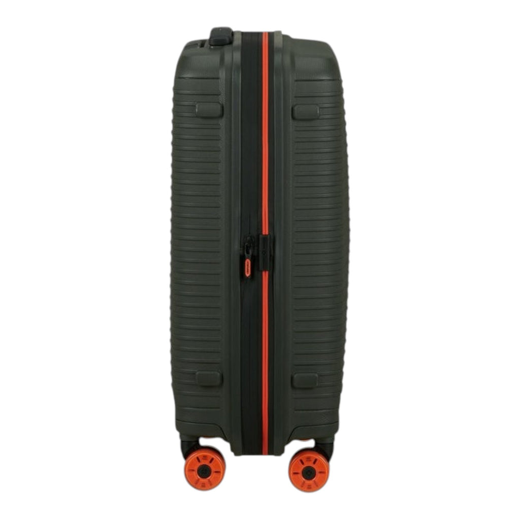 Lieblingstasche PRODIVER HS Spinner 55/20 carry-on suitcase in dark green with orange wheels and zipper details