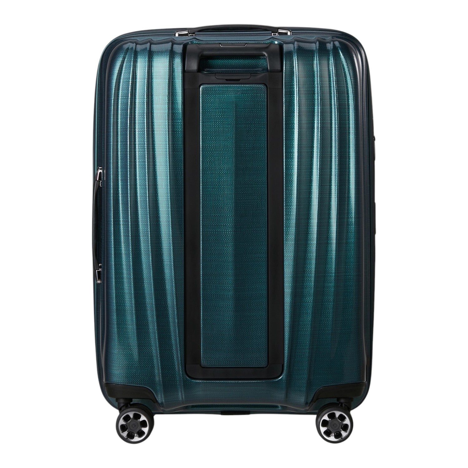 Lieblingstasche PRODIVER HS Spinner 75/28 Exp suitcase in metallic teal with a hard shell and four spinner wheels.