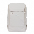 Lieblingstasche Purik minimalist beige backpack with front zipper pocket and circular logo detail