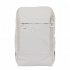 Lieblingstasche Purik minimalist beige backpack with front zipper pocket and circular logo detail