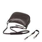 Lieblingstasche Raven dark brown leather crossbody bag with an adjustable strap and detachable chain detail
