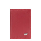 Lieblingstasche red leather RFID card holder with silver bull logo