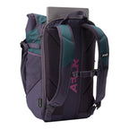 Lieblingstasche Roll Pack 2.0 backpack in purple and teal with a laptop compartment and ergonomic mesh back panel