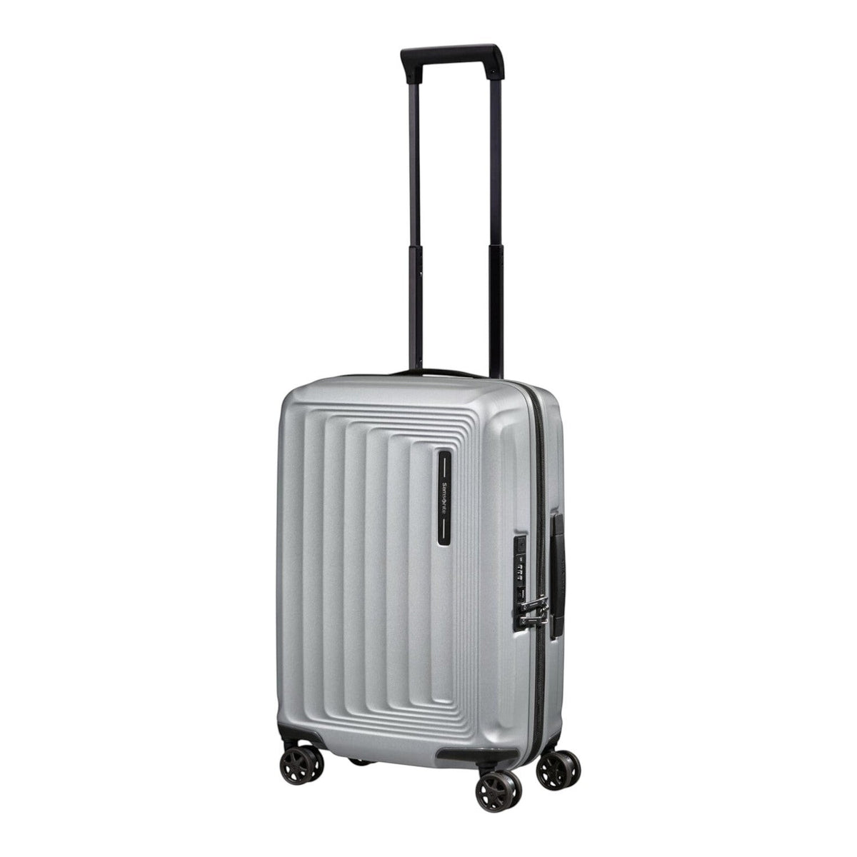 Lieblingstasche Samsonite Nuon Spinner 55/20 silver hard shell carry-on suitcase with TSA lock and 4 wheels
