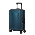 Lieblingstasche Samsonite NUON Spinner 55/20 expandable carry-on suitcase in dark teal with a hard shell design.