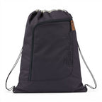 Lieblingstasche satch drawstring sports bag in dark grey with a front zipper pocket and durable water-repellent fabric