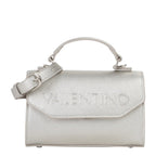 Lieblingstasche Satchel Pandia Re silver metallic mini top-handle bag with adjustable strap and embossed logo.