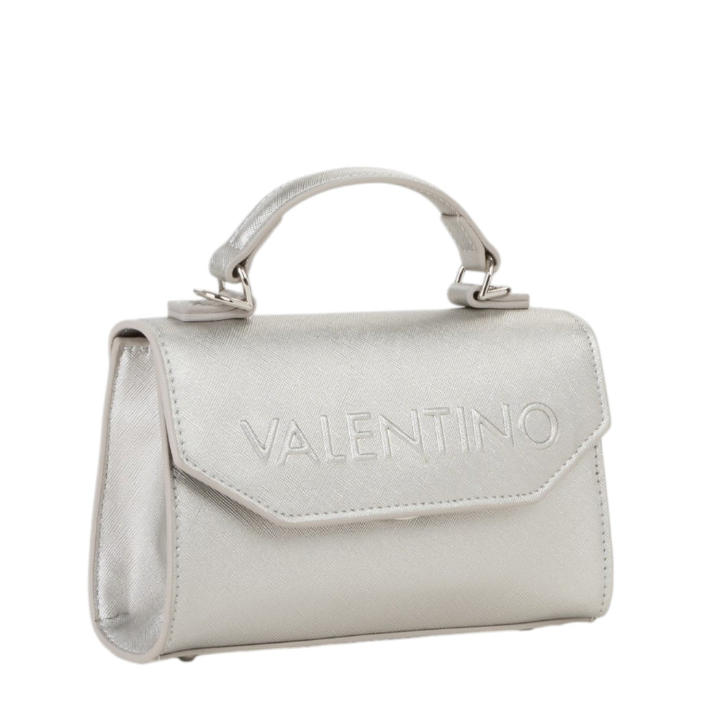 Lieblingstasche Satchel Pandia Re silver metallic mini bag with top handle and embossed logo
